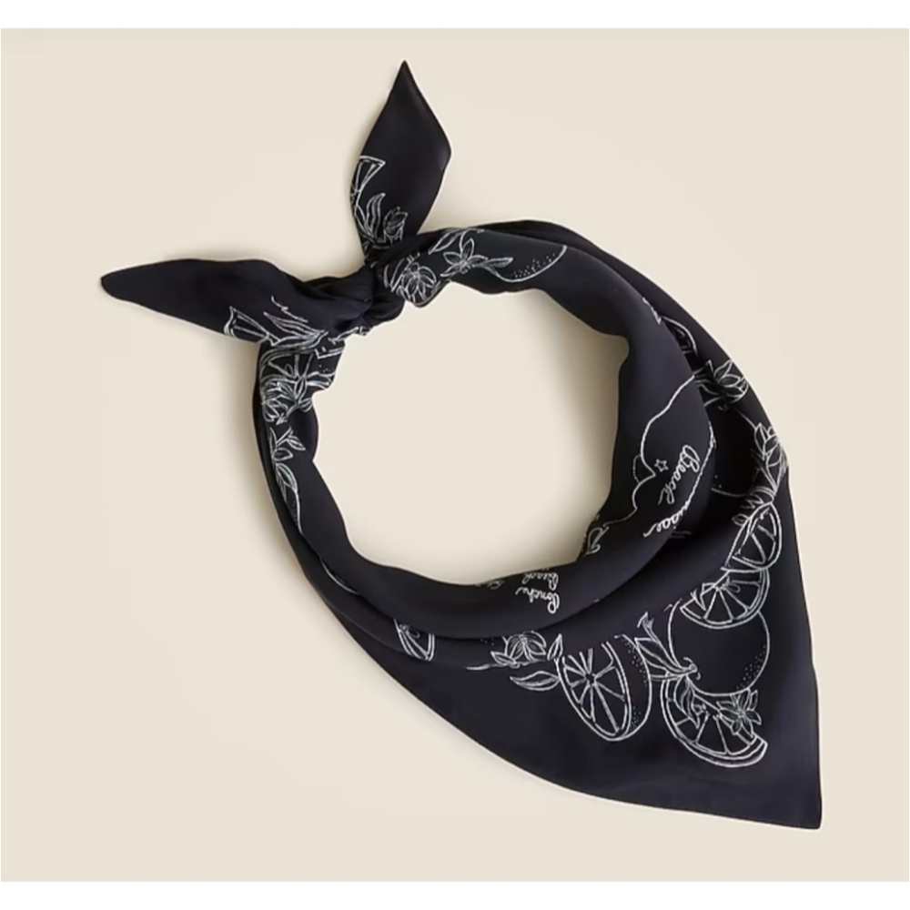 J. Crew Oversized Printed Silk Bandana - Picture 2 of 6